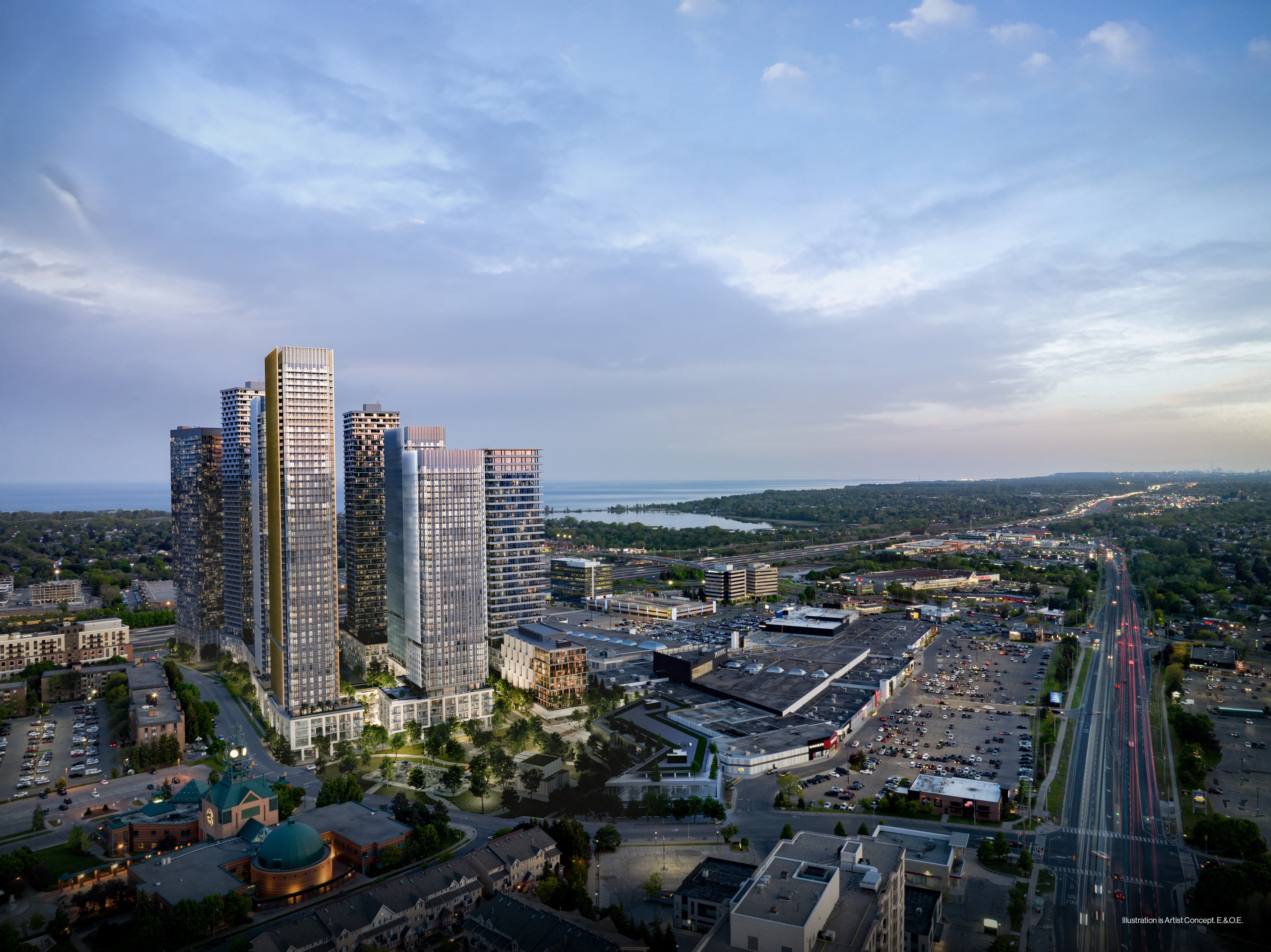 Pickering City Centre Aerial View